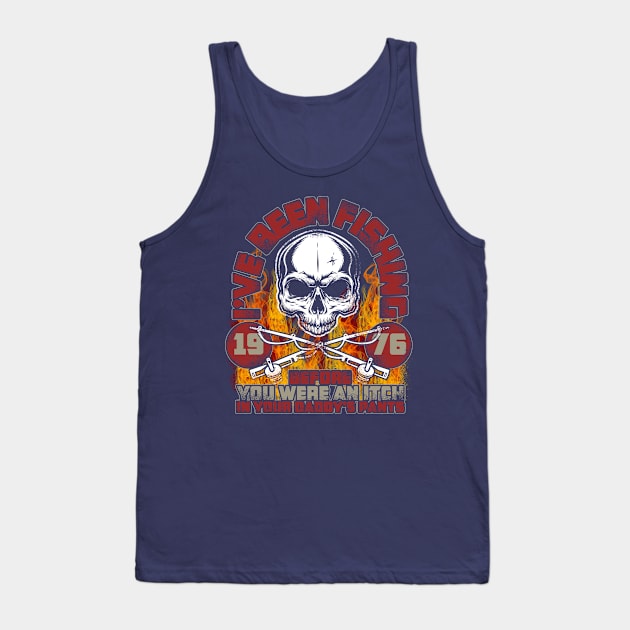 Born in 1976 and Loves to Fish Unique Fisherman's Tank Top by screamingfool